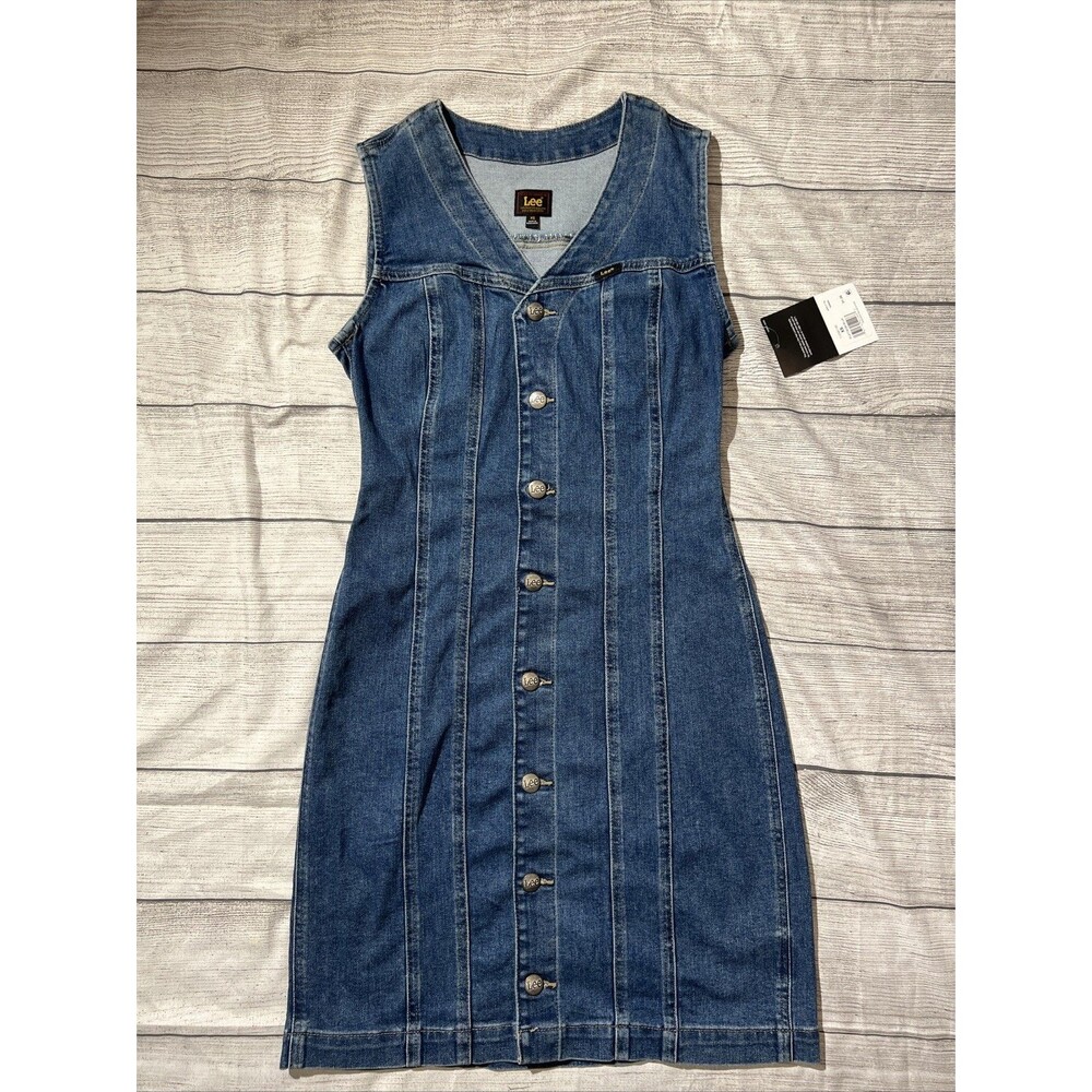 NWT Lee Heritage Sleeveless Rider Denim Dress Sz XS
